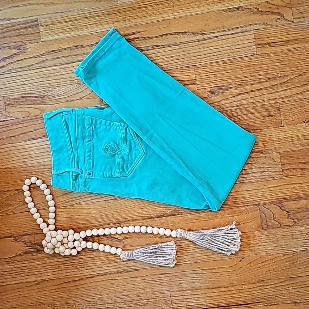 👖 Lilly Pulitzer green jeans size 0 worth skinny mini